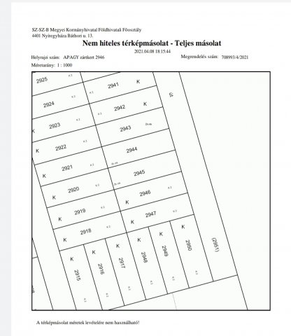 Eladó telek, Apagyon 3 M Ft / költözzbe.hu