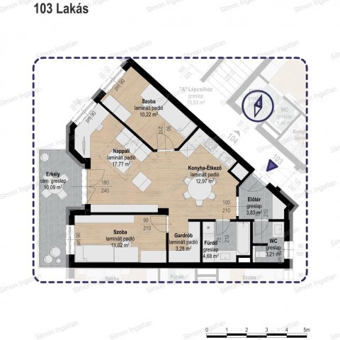 Eladó téglalakás, Kecskeméten 88.4 M Ft, 2 szobás