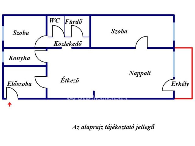 Eladó téglalakás, Csornán 44.9 M Ft, 1+2 szobás