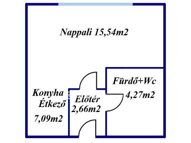 Eladó téglalakás, Kecskeméten 31.3 M Ft, 1 szobás