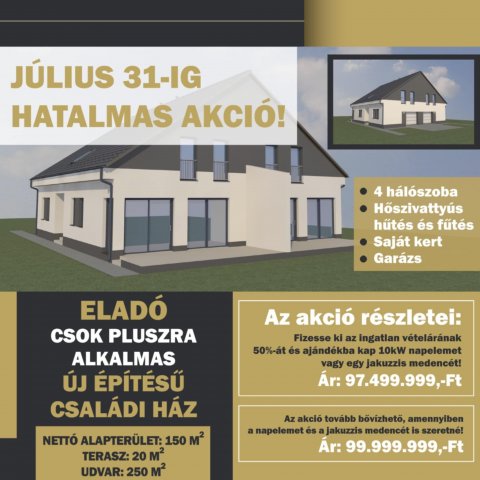 Eladó családi ház, Baján 97.5 M Ft, 4 szobás