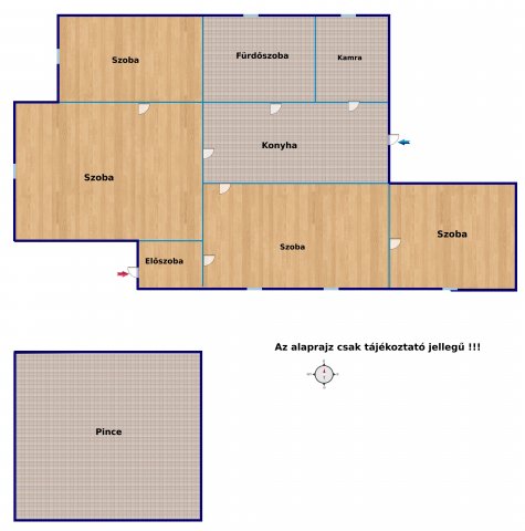 Eladó családi ház, Veresegyházon 72.5 M Ft, 4 szobás