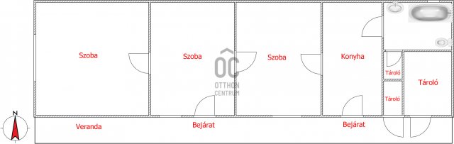 Eladó családi ház, Bátaszéken 16.1 M Ft, 3 szobás