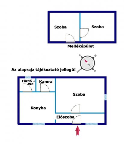 Eladó családi ház, Mendén 32.9 M Ft, 1 szobás