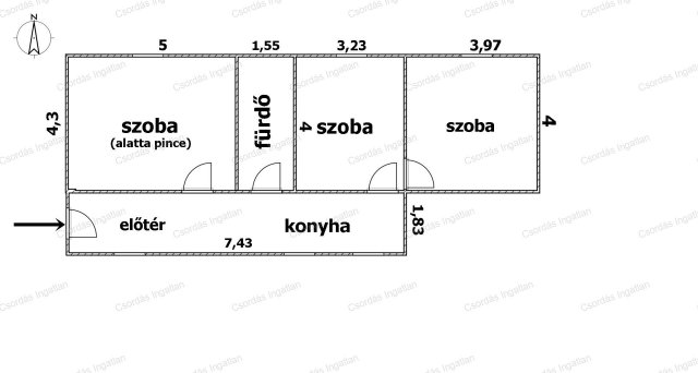 Eladó nyaraló, Szigligeten 47.99 M Ft, 3 szobás