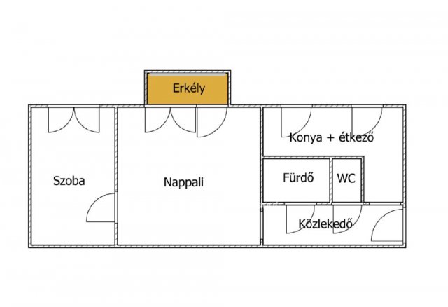 Eladó téglalakás, Egerben 51.4 M Ft, 1+1 szobás