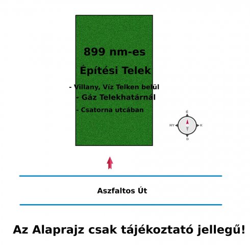 Eladó telek, Gombán, Völgy utcában 7.5 M Ft