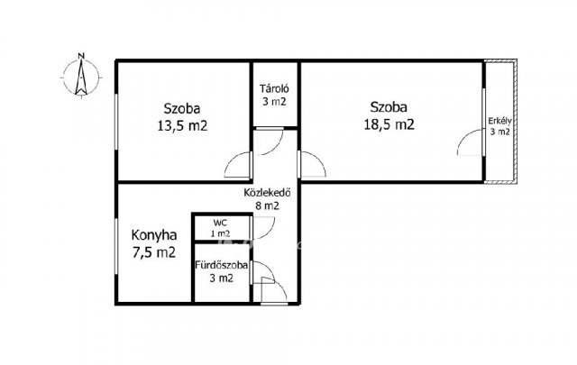 Eladó panellakás, Miskolcon 27.49 M Ft, 2 szobás