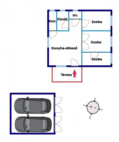 Eladó családi ház, Városföldön 55 M Ft, 3 szobás