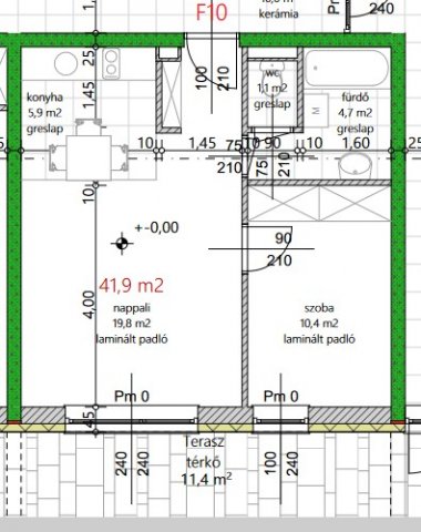 Eladó téglalakás, Vámosszabadin 42.84 M Ft, 2 szobás