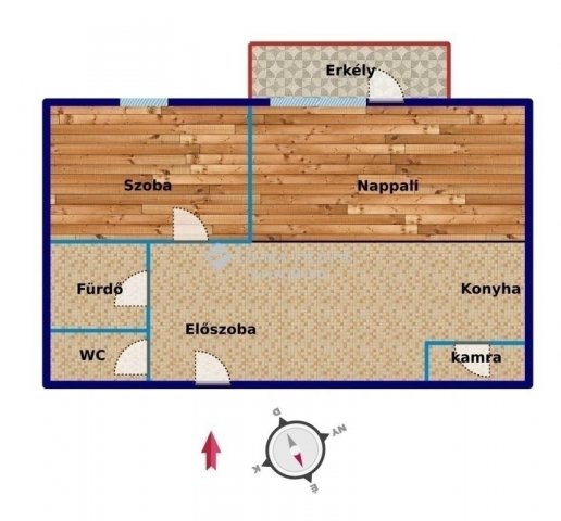 Eladó téglalakás, Kecskeméten 48 M Ft, 2 szobás