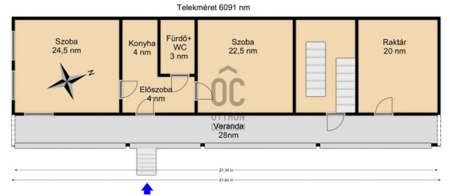 Eladó családi ház, Csányon 19.9 M Ft, 2 szobás