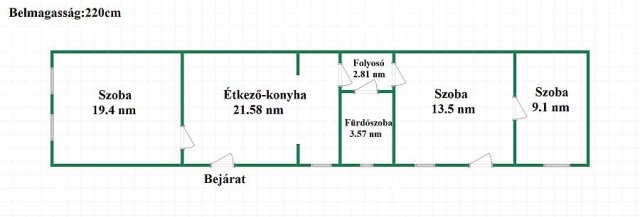 Eladó téglalakás, Vácon 29.99 M Ft, 4 szobás