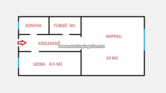 Kiadó téglalakás, albérlet, IV. kerületben, Jókai utcában