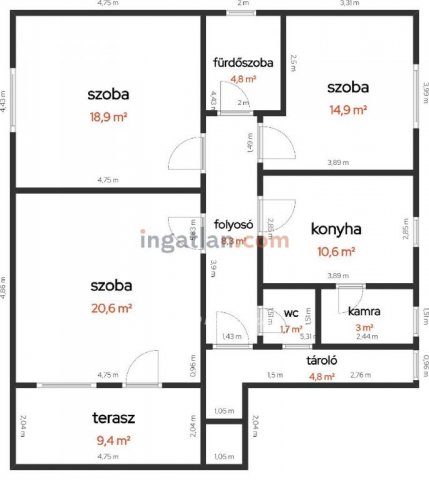 Eladó családi ház, Tiszakécskén 23.9 M Ft, 3 szobás