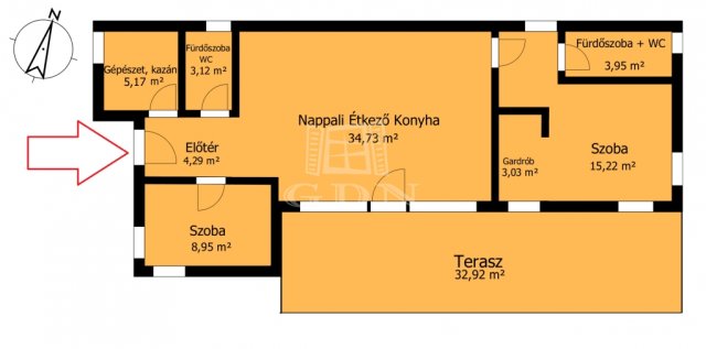 Eladó családi ház, Nyékládházán 43.9 M Ft, 2+1 szobás