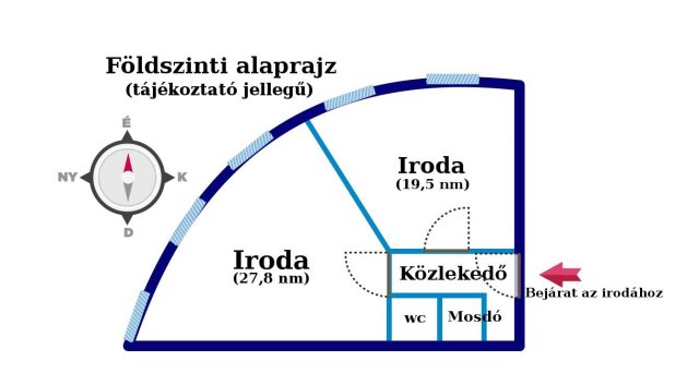 Kiadó iroda, Budapesten, II. kerületben, Ady Endre utcában