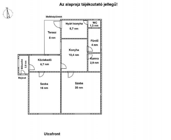 Eladó családi ház, Tényőn 35 M Ft, 2 szobás