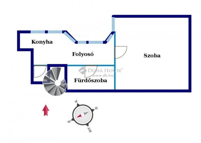 Eladó téglalakás, Budapesten, V. kerületben 59 M Ft, 1 szobás