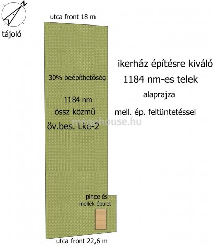 Eladó telek, Diósdon 99.9 M Ft / költözzbe.hu