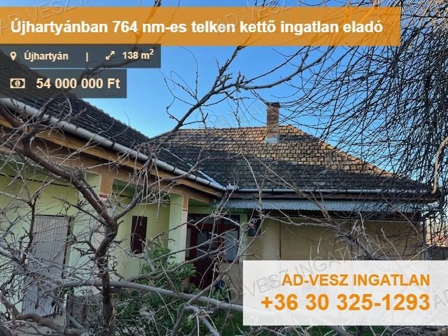 Eladó családi ház, Újhartyánon 54 M Ft, 3 szobás