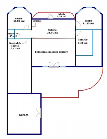 Eladó családi ház, Sárkeresztúron 41.9 M Ft, 6 szobás