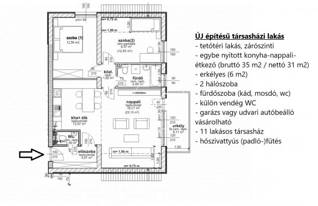 Eladó téglalakás, Szegeden 73.5 M Ft, 3 szobás