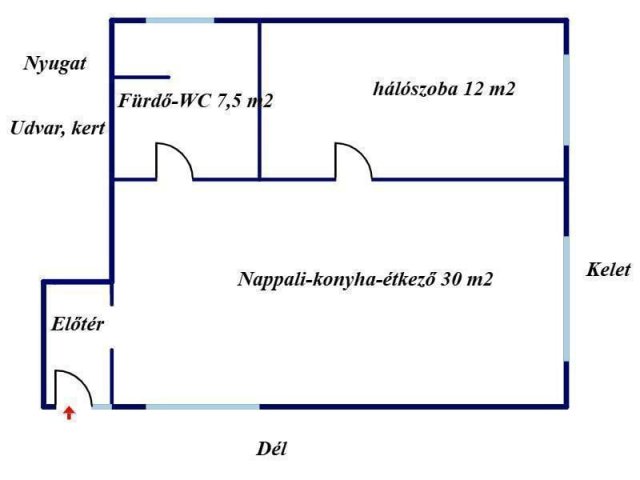 Eladó családi ház, Nyírtelken 37.5 M Ft, 2 szobás