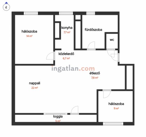 Eladó téglalakás, Nyíregyházán 45 M Ft, 3 szobás