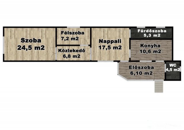Eladó sorház, Debrecenben 90 M Ft, 2+1 szobás