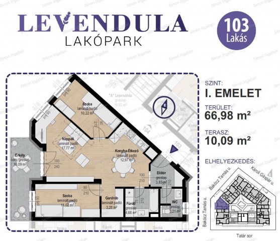 Eladó téglalakás, Kecskeméten 88.4 M Ft, 2 szobás
