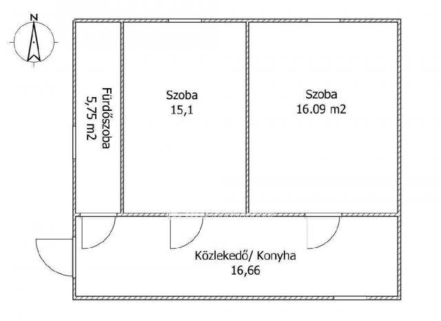 Eladó családi ház, Bakson 16.5 M Ft, 2 szobás