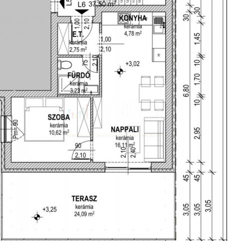 Eladó téglalakás, Vámosszabadin 35.9 M Ft, 2 szobás