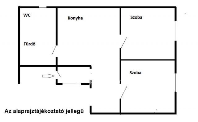 Eladó családi ház, Apostagon 32.5 M Ft, 2 szobás