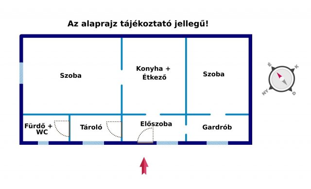 Eladó családi ház, Monoron 48 M Ft, 2 szobás