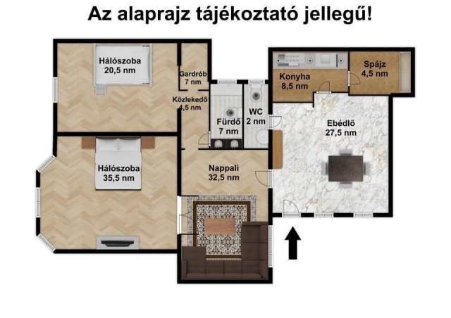 Eladó téglalakás, Budapesten, V. kerületben 135 M Ft, 3 szobás