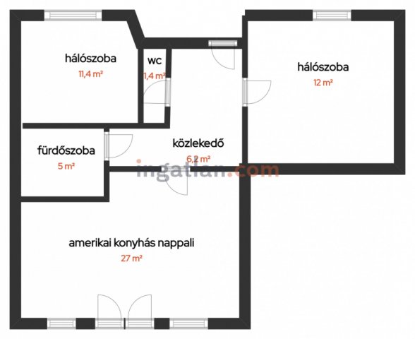 Eladó téglalakás, Lajosmizsén 50 M Ft, 2+1 szobás