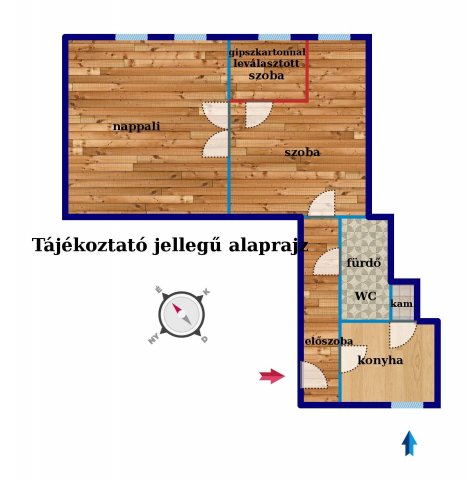 Eladó téglalakás, Budapesten, VI. kerületben 54.9 M Ft, 2 szobás