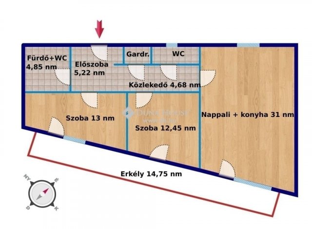 Eladó téglalakás, Budapesten, XIX. kerületben 84.2 M Ft