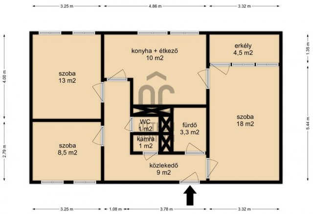 Eladó téglalakás, Nagykanizsán 22 M Ft, 3 szobás