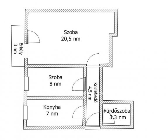 Eladó téglalakás, Budapesten, III. kerületben 49 M Ft, 2 szobás