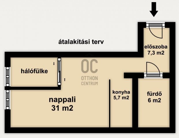 Eladó téglalakás, Budapesten, IX. kerületben 69.9 M Ft, 1 szobás