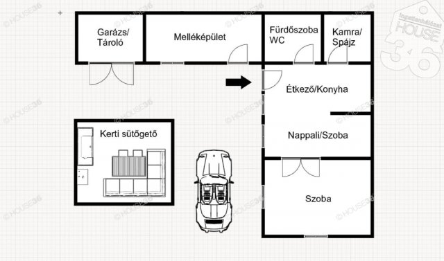 Eladó családi ház, Kecskeméten 28.7 M Ft, 2 szobás