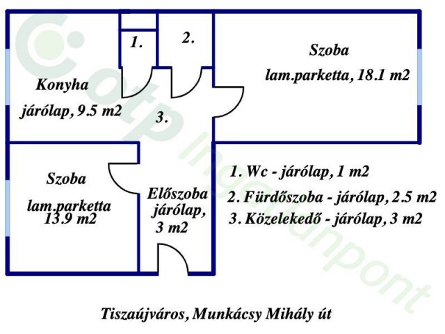 Eladó panellakás, Tiszaújvárosban 28.9 M Ft, 2 szobás