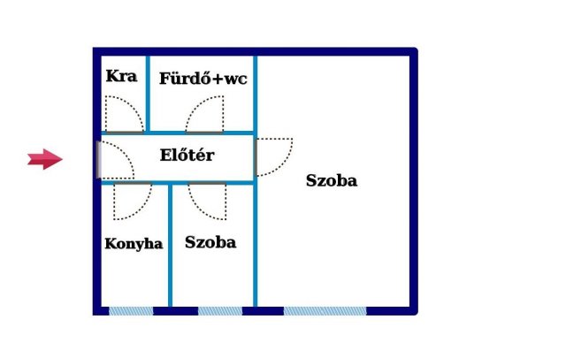 Eladó téglalakás, Körmenden 28 M Ft, 2 szobás