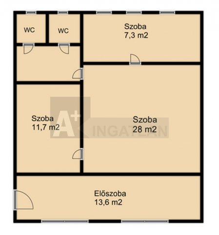 Eladó téglalakás, Deszken 39.9 M Ft, 3 szobás