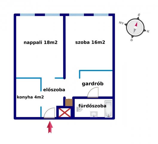 Eladó téglalakás, Budapesten, VIII. kerületben, Baross utcában