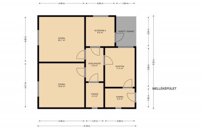 Eladó családi ház, Jászkisérén 7.9 M Ft, 2 szobás