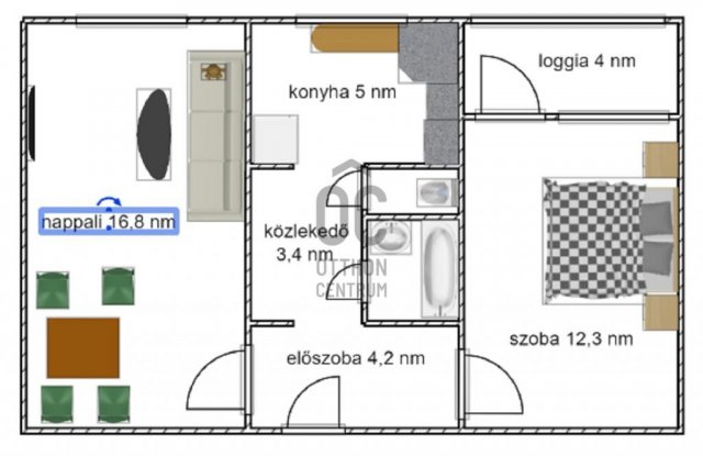 Eladó panellakás, Budapesten, III. kerületben 45 M Ft, 2 szobás
