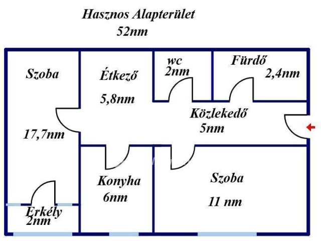 Eladó panellakás, Szolnokon 23.5 M Ft, 2 szobás